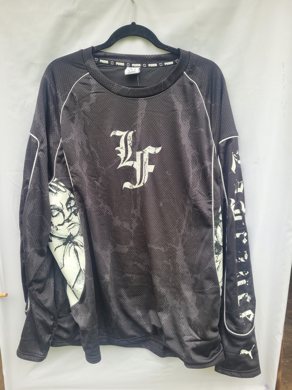 PUMA Black LA FRANCE Graphic Long Sleeve Jersey XXL NWTS